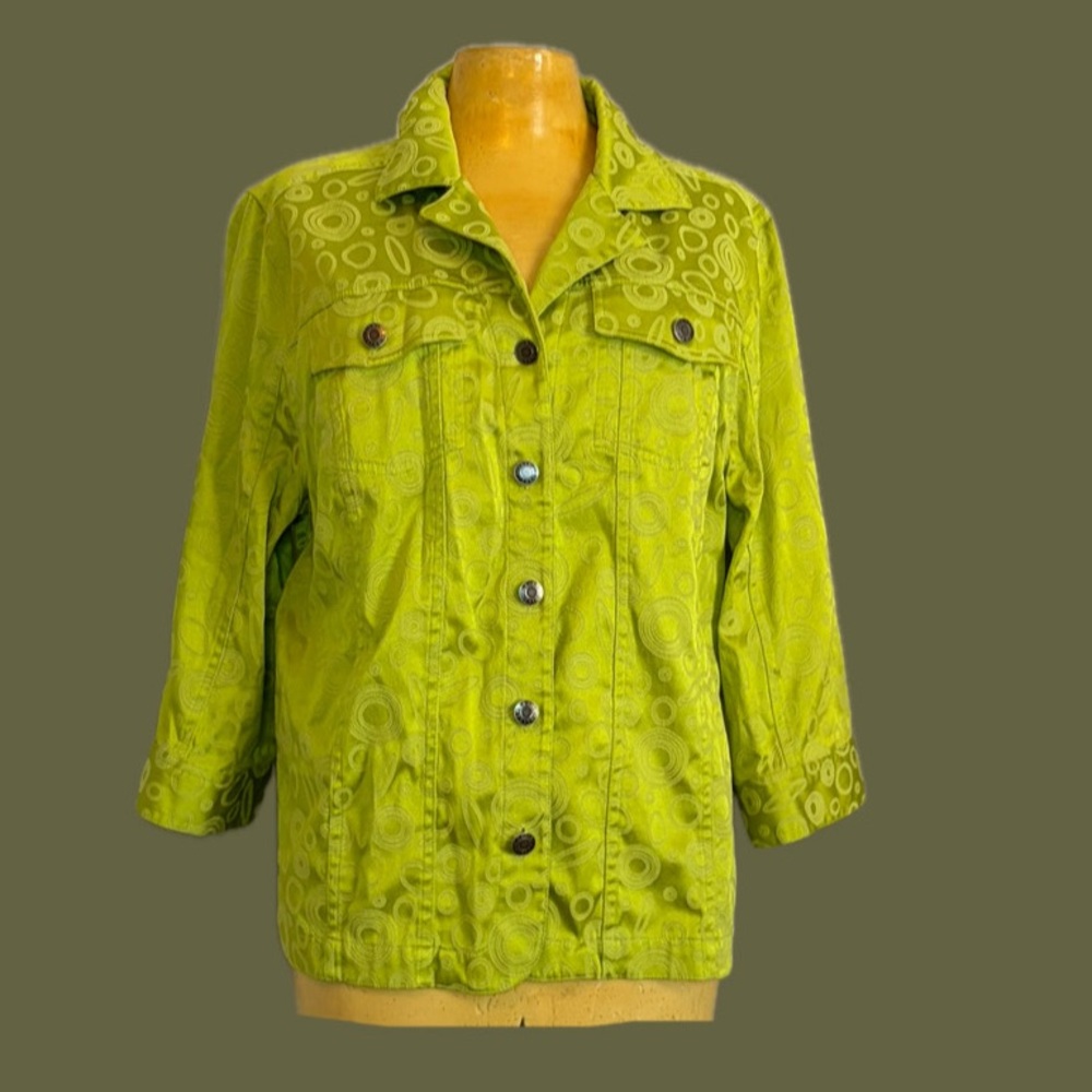 🍋🟩Quirky Lime Green Swirl Shacket🍋🟩